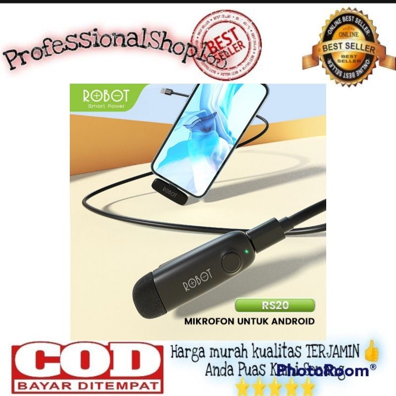 PS - Wireless mic robot RS20 microphone connector wireless robot microphone handphone original robot