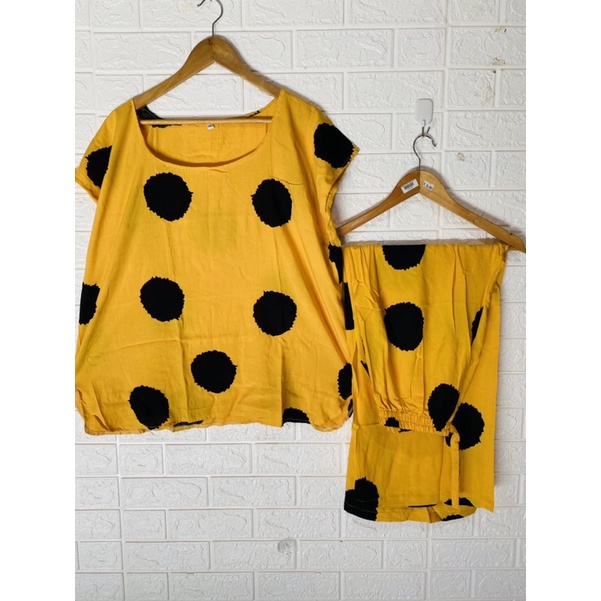 SET TOP &amp; CLN PANJANG XXL MOTIF POLKADOT pilih motif