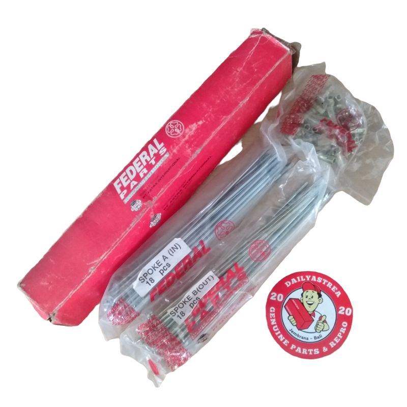 Spoke Set Jari Jari Ruji Velg Ring 18 R18 Honda Win 100 GL Max Pro Original Astra