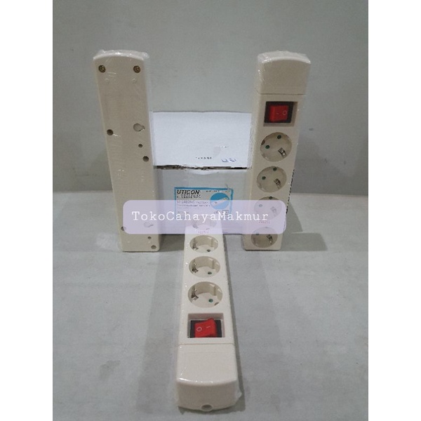 UTICON Stop Kontak Arde 4 Lubang + Saklar Lampu ST-1482NC / 4-Soket