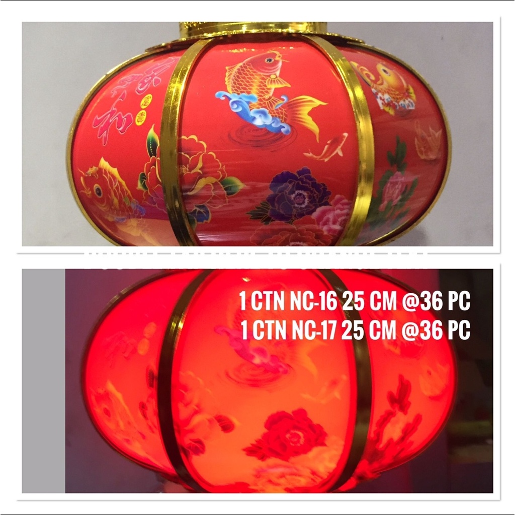 

lampion plastik 3 susun berpendar import ada lampu led nyala terang