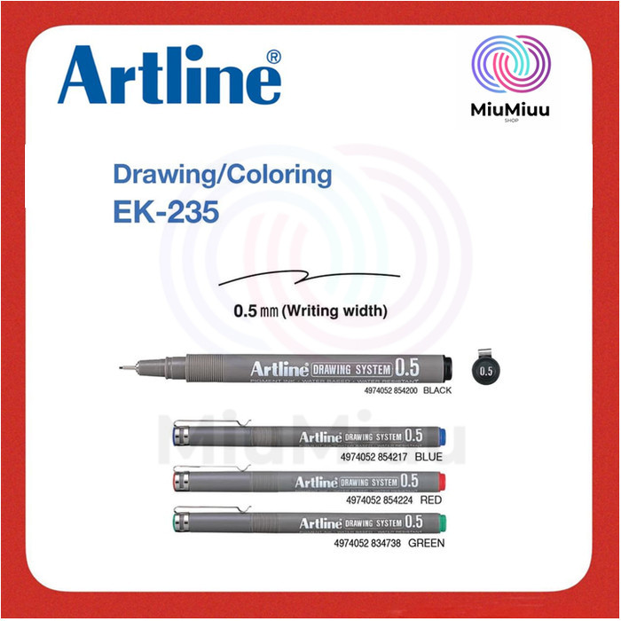 

PULPEN MENGGAMBAR LUKIS DRAWING PEN ARTLINE EK-235 0.5 MM
