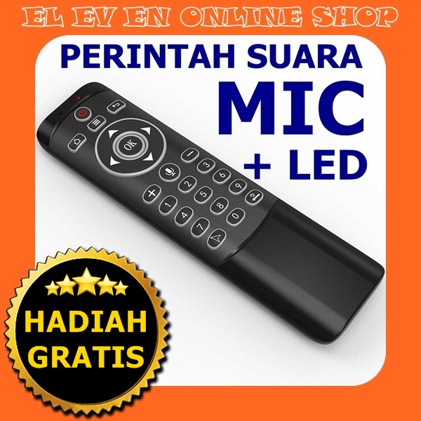 PLUS Remote MT1 Air Mouse Gyro Voice Command Mic Led Wireless 2.4Ghz Android TV Box Stb G10 MX3