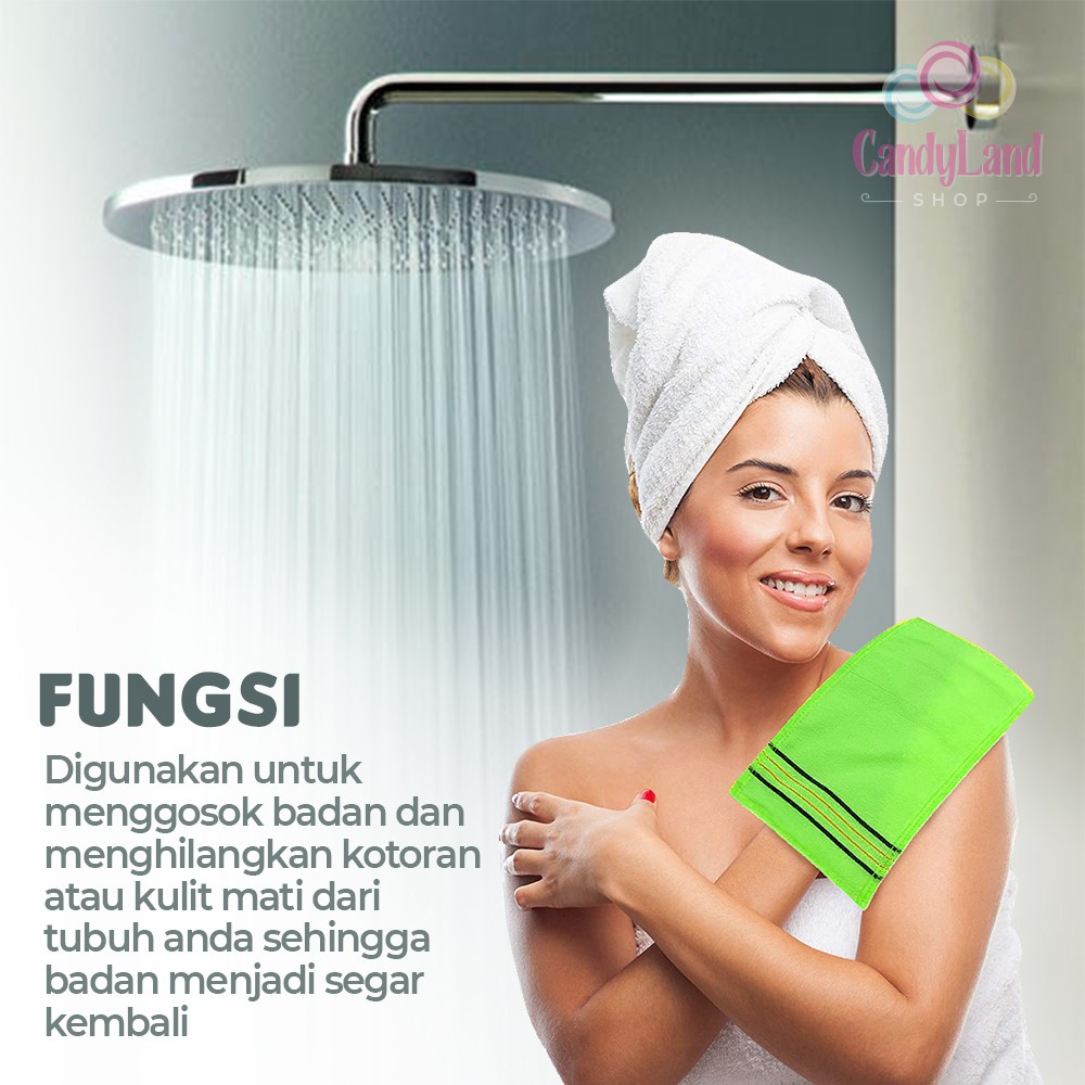 Handuk Scrub Handuk Lulur Spa Pengangkat Daki Sel Kulit Mati Korean Bath Towel