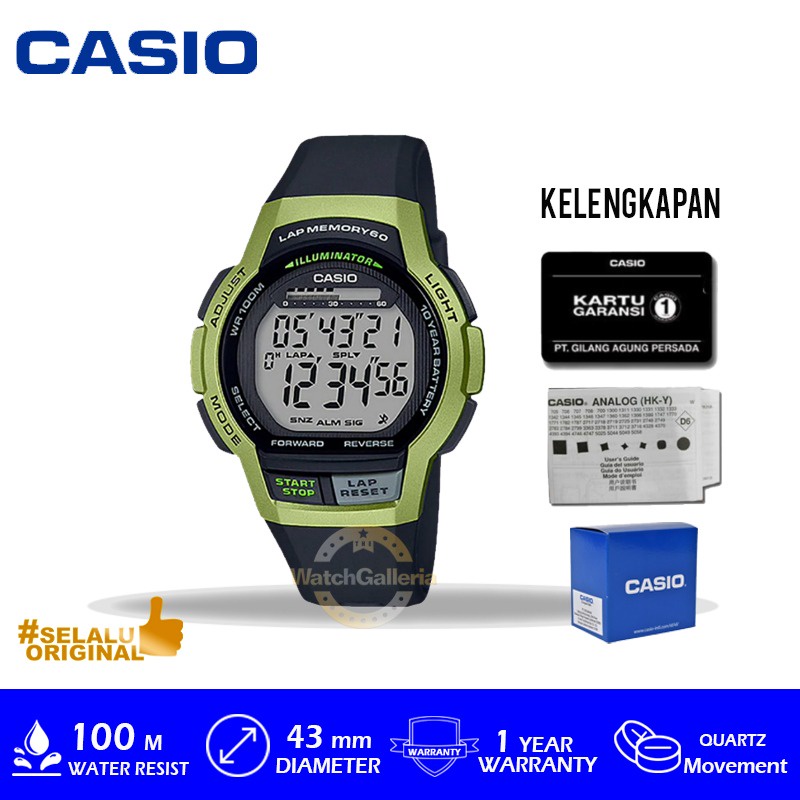 Casio General Digital Man WS-1000H-3AVDF / WS1000H / WS1000H3