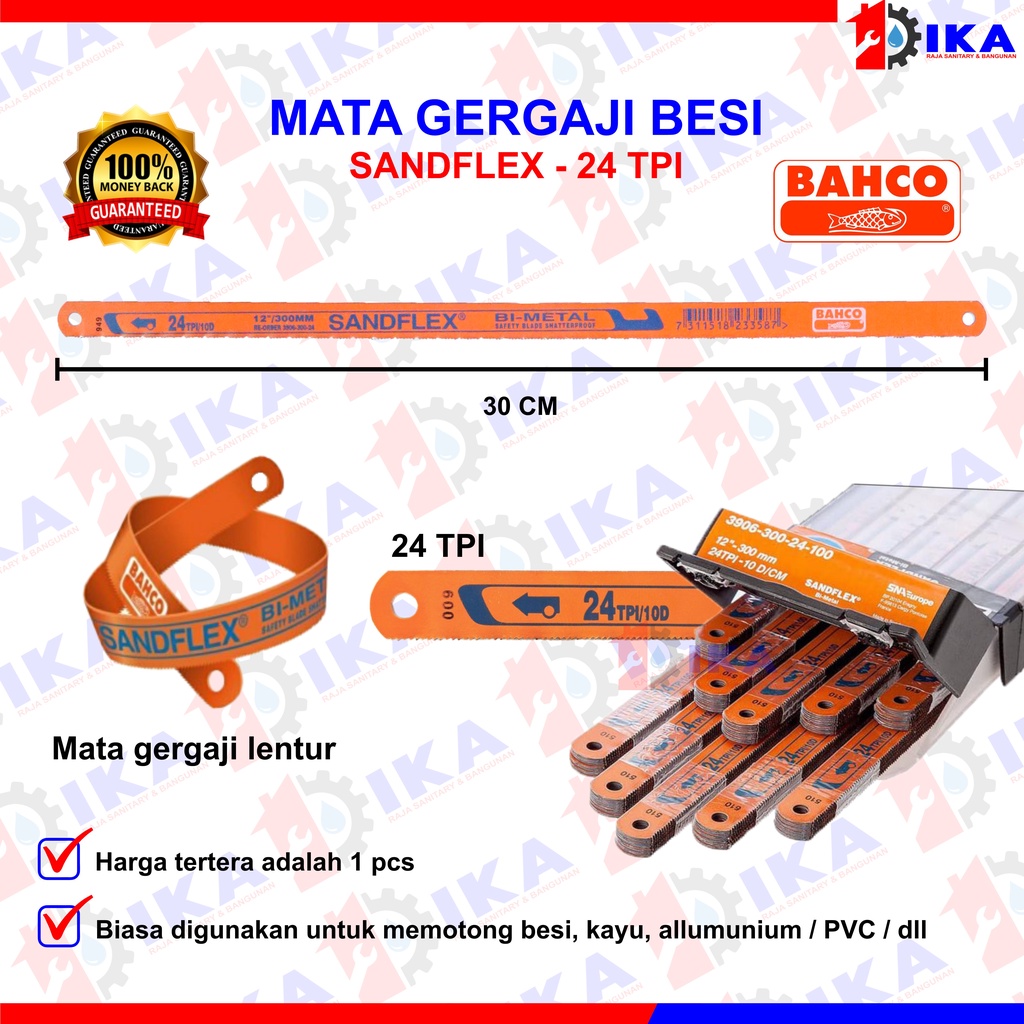 Mata Gergaji bahco Sandflex sanflex ASLI 24 18 hologram gold  ORIGINAL - ASLI BERGARANSI