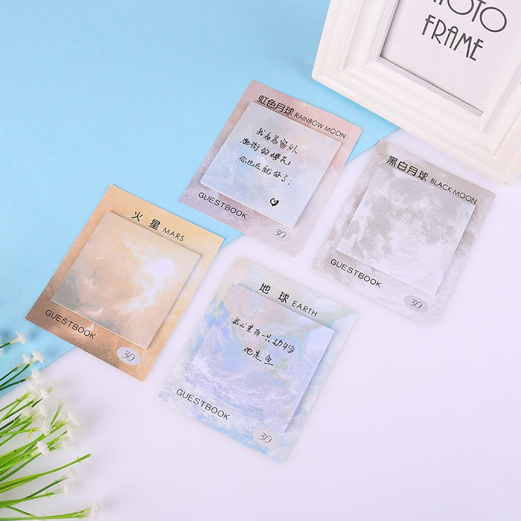 

COD-Memo tempel Sticky Notes 72×72mm 30 lembar PLUTO / RAINBOW MOON / BLACK MOON / MERCURY