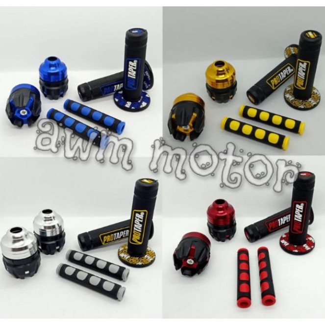 [Paket Hemat]Handgrip Protaper Plus Jalu As Roda Depan Plus karet Handle Universal