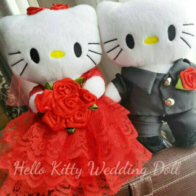 Boneka Hello Kitty wedding