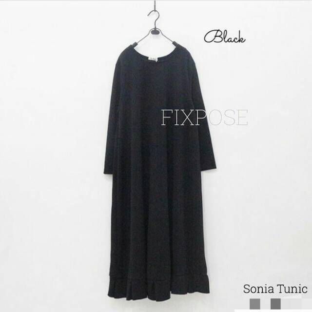 Sonia tunik black, NO BUSUI BY Fixpose
