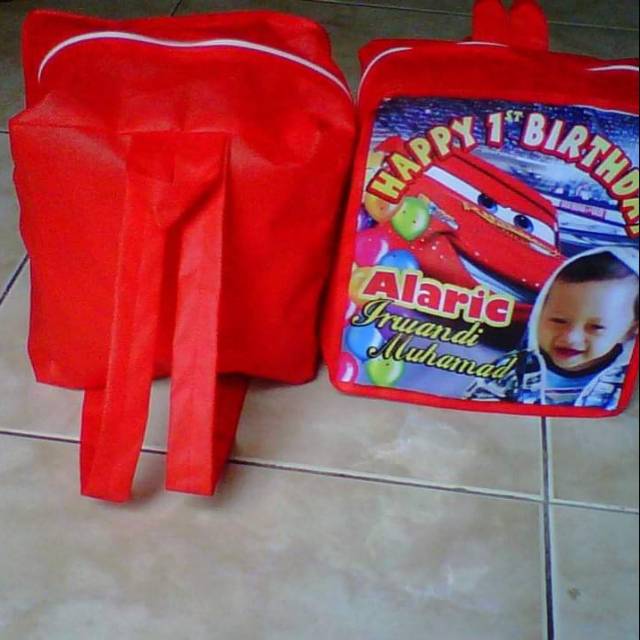 Souvenir tas ulang tahun ransel custom