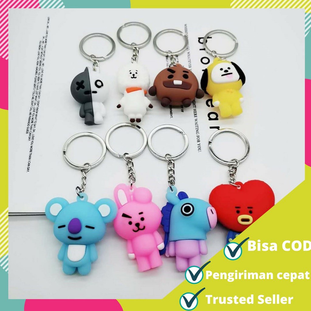 GANTUNGAN KUNCI BTS / GANTUNGAN KUNCI KARAKTER / GANTUNGAN KUNCI BT21 BTS