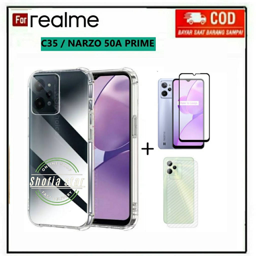 CASE REALME C35 NARZO 50A PRIME SOFTCASE CLEAR PREMIUM HD PROTECT CAMERA