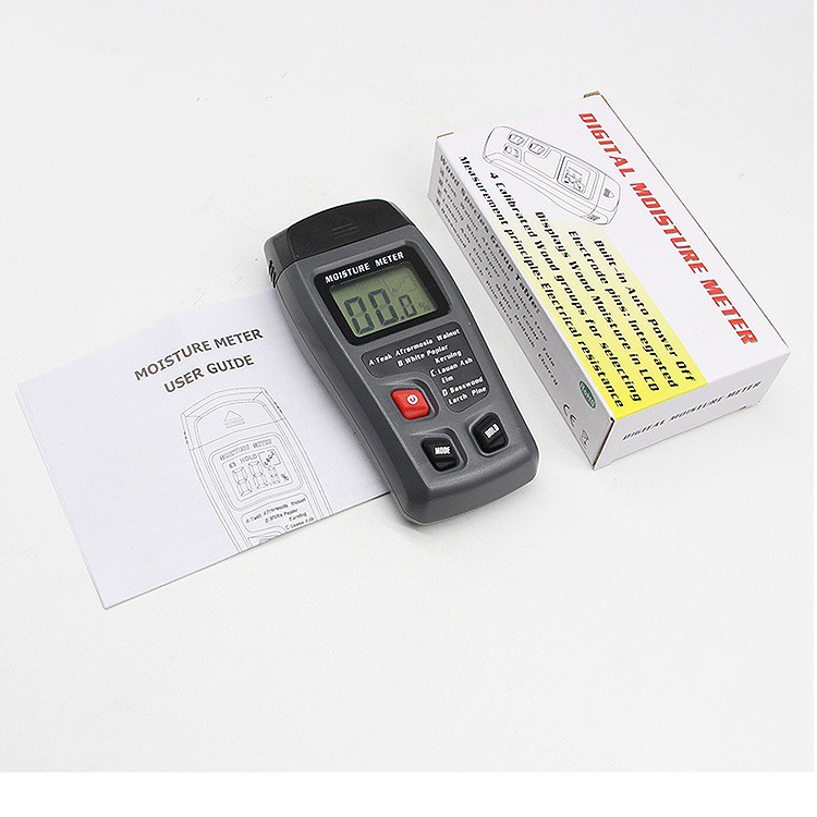 Wood Moisture Meter Kayu Kertas Pengukur Kadar Air Paper LCD Display Alat Ukur Kayu Digital MT10