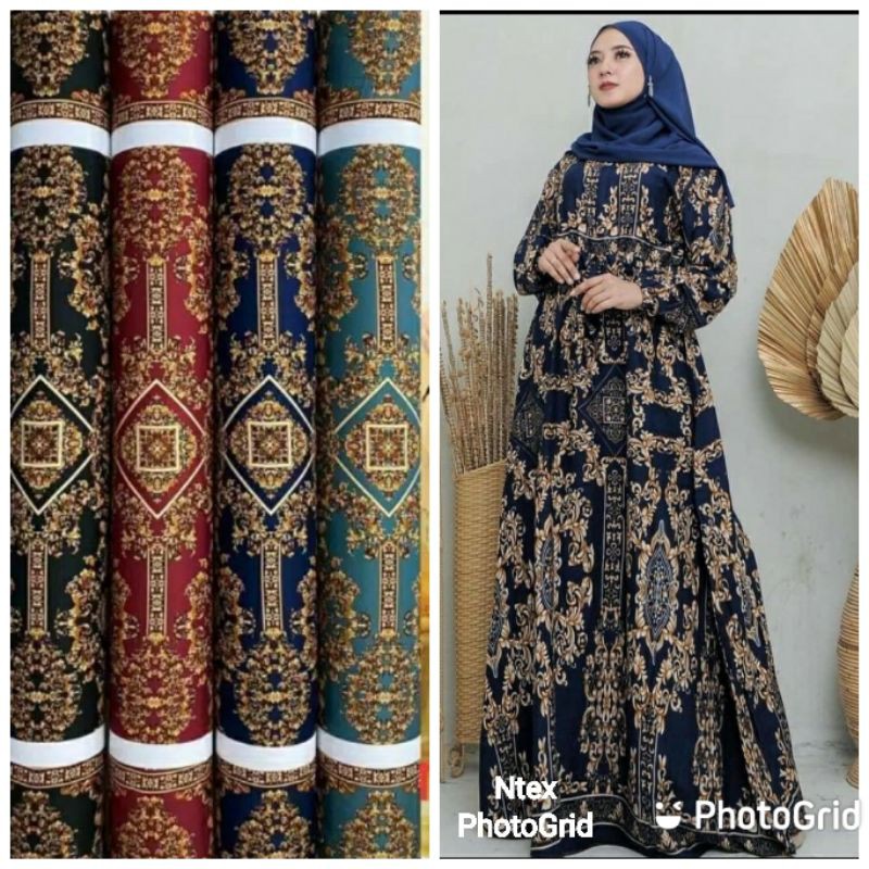 Kain Gamis Maxmara Lux Sultan Motif Terbaru Harga Per 0 5m Shopee Indonesia