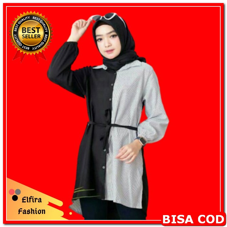 Kiyo Top Tosca Atasan Remaja Sabrina Top Crop Top Korean Fashion  IZ118 Baju Muslimah 137 / Atasan