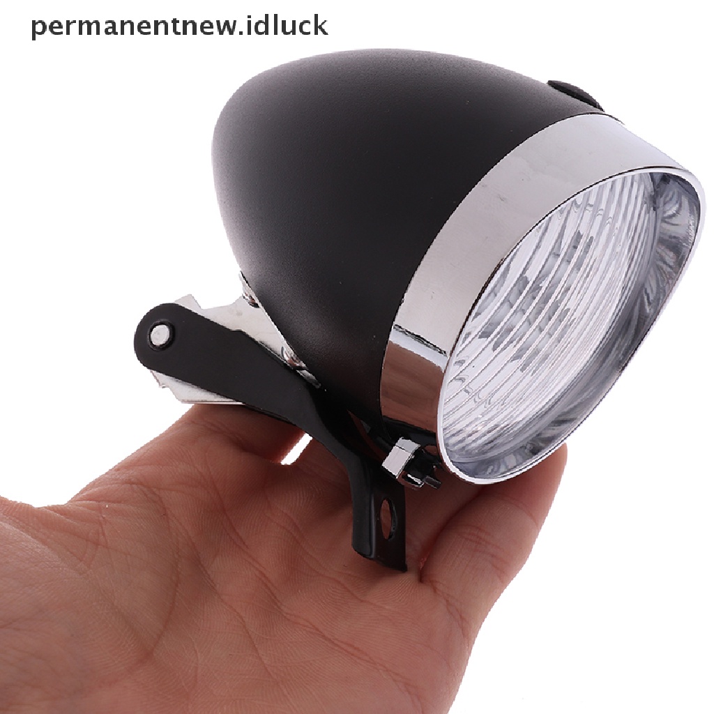 Lampu Depan Sepeda 3 LED Gaya Retro Vintage