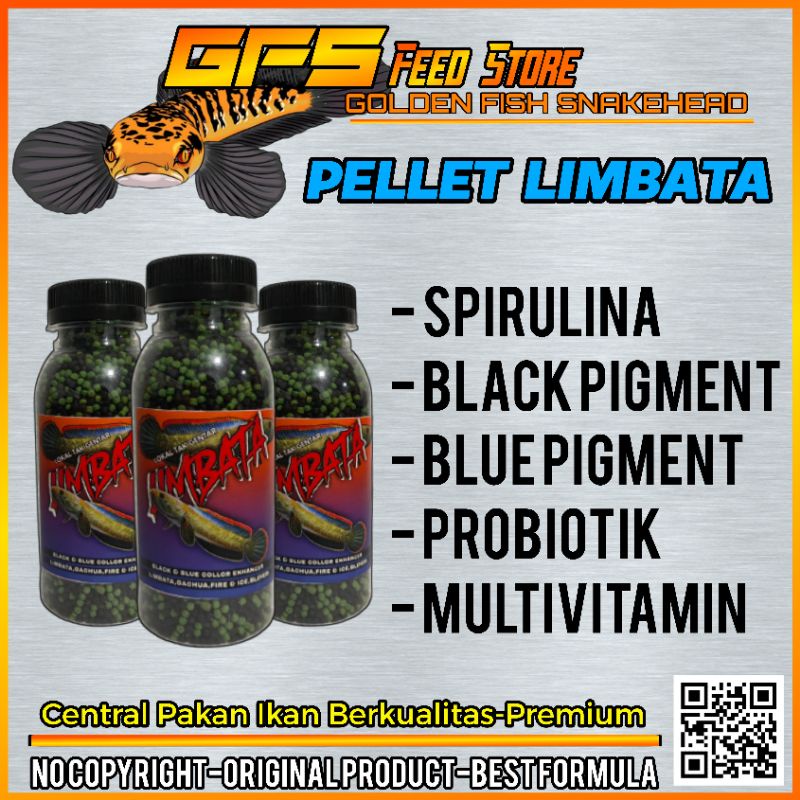 Pelet Limbata Pakan Channa Limbata 50 Gram