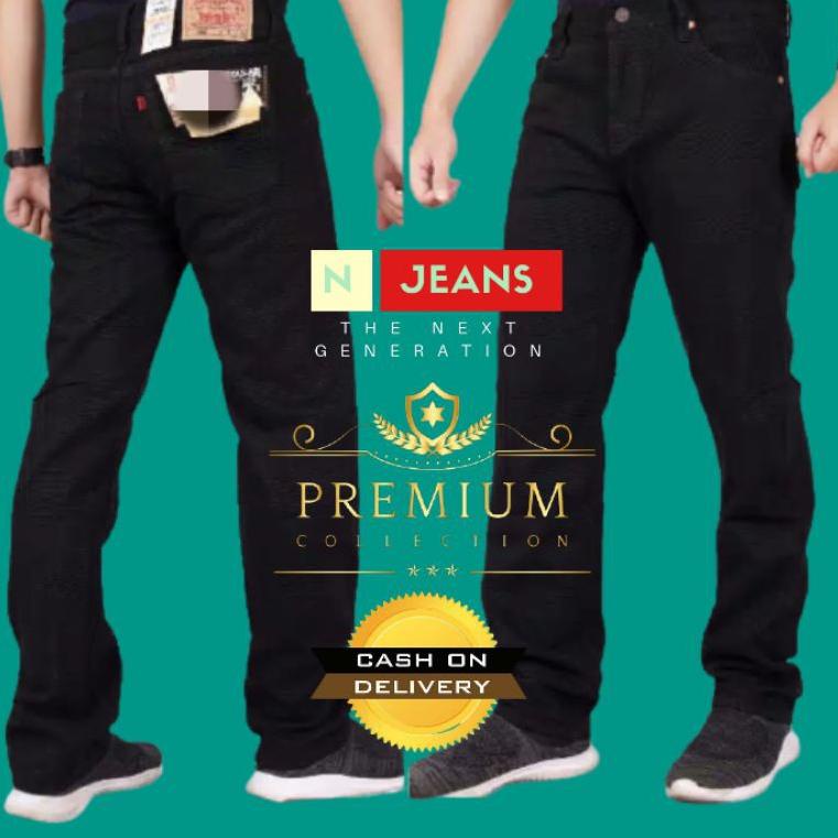 CELANA SOBEK PRIA RIPPED JEANS STANDAR BASIC REGULER ROBEK 27-38 "SLP.01Jl22ᴱ"