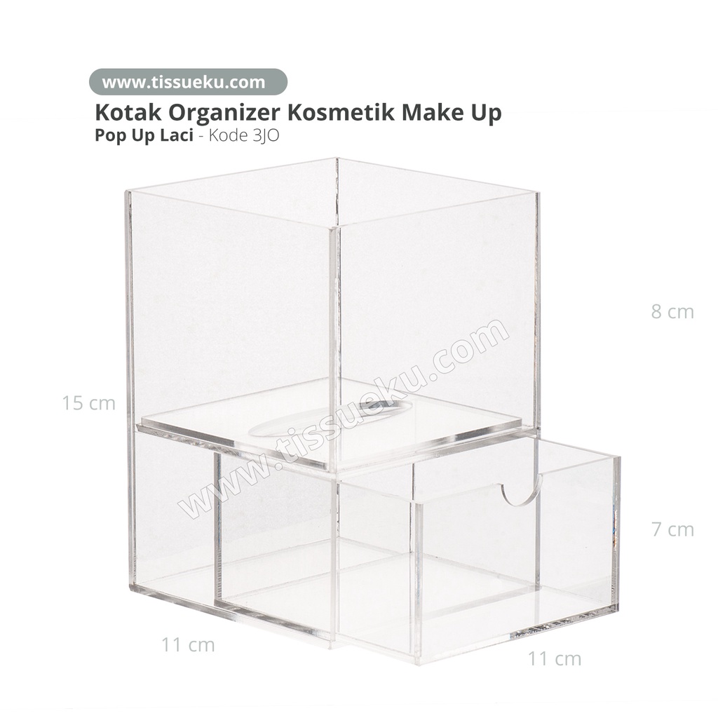 Kotak Kosmetik Make up organizer Kotak akrilik Pop Up Laci 3JO