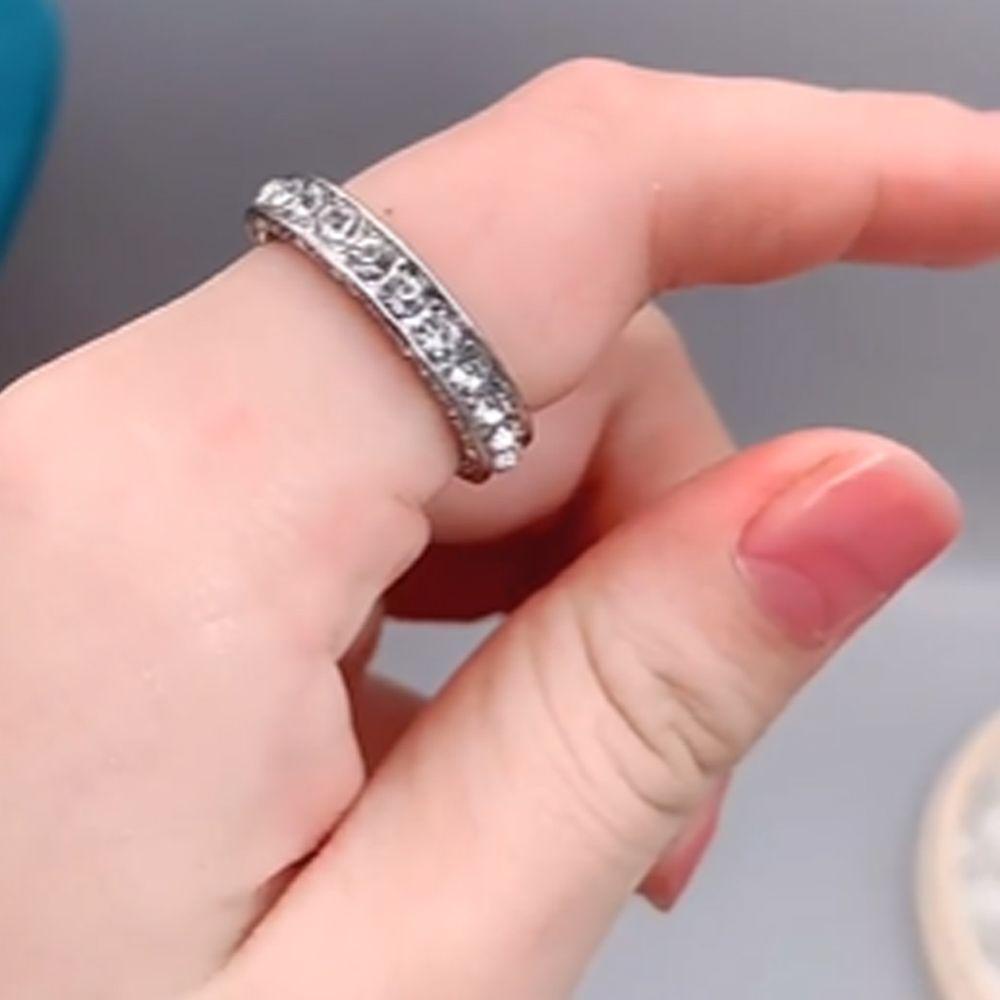 Preva Cincin Untuk Wanita Handmade Ukir Perhiasan Fashion Zirkon Batu Rings