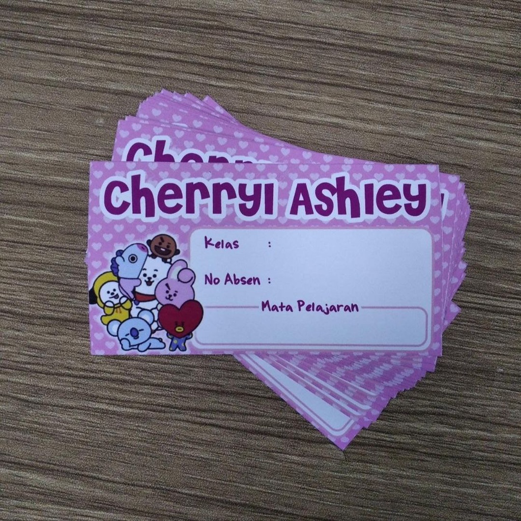 

STIKER LABEL MATA PELAJARAN SERI BT21