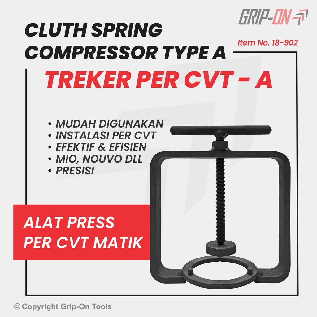 Grip-On Treker Per Cvt (Type A) - Clutch Spring Compressor  Type A - Cabut Pasang Per Cvt Motor
