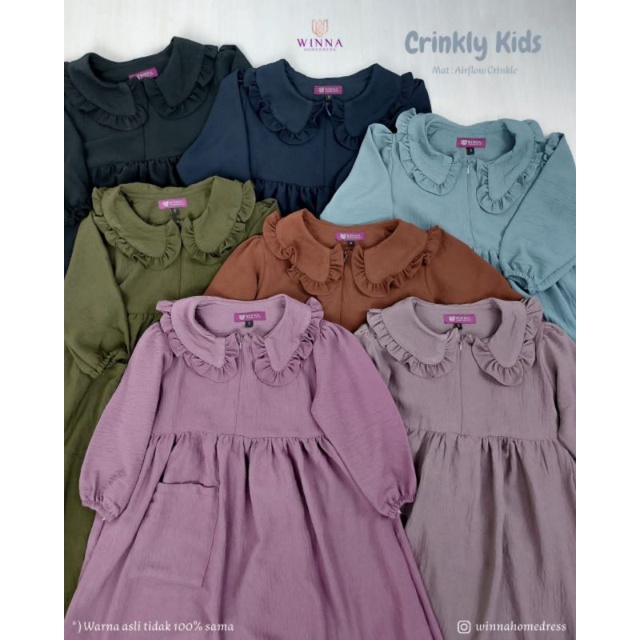 Homedress Gamis Anak CRINKLY KIDS GERIMIS by WINNA HD