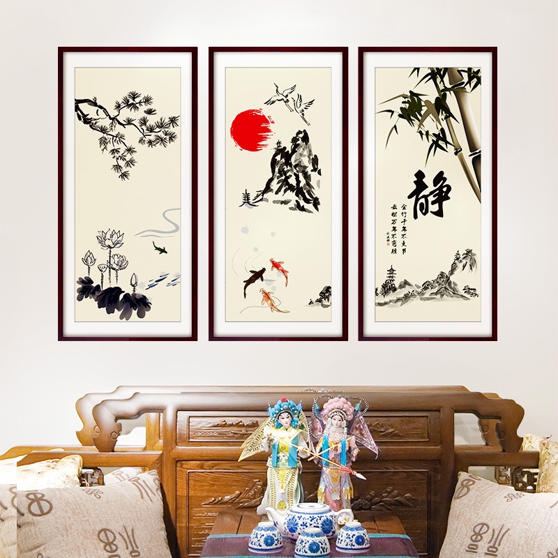 Reliza Wall Sticker Kaligrafi Frame Sakura Hitam Stiker Dinding LDR99260