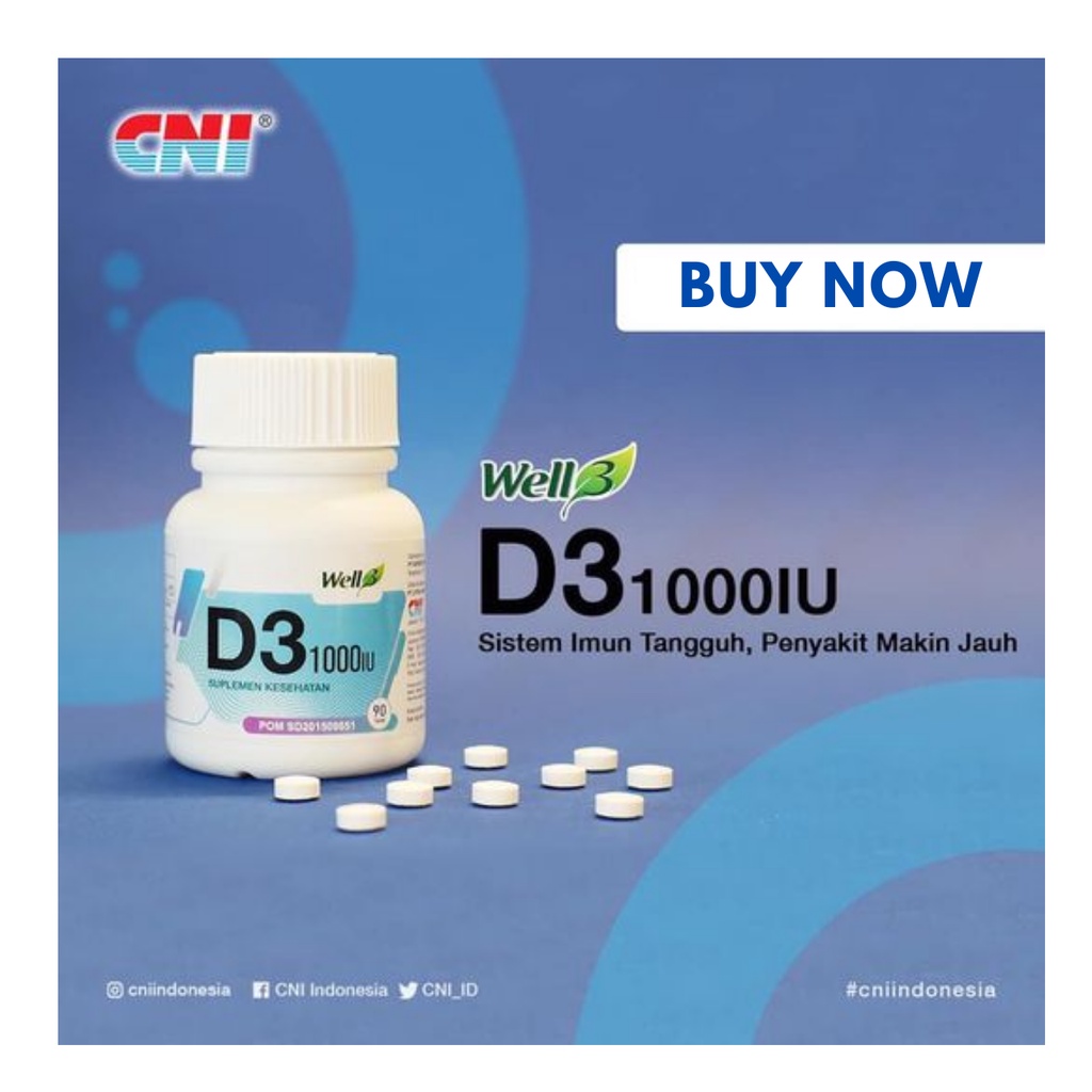 CNI WELL3 D3 1000IU Vitamin D Solusi Meningkatkan Imunitas Tubuh Anda