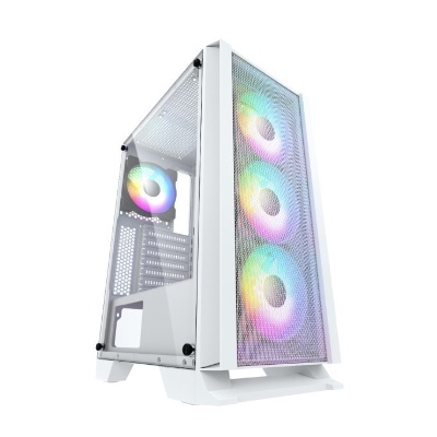 Casing INFINITY NEBULA V4 WHITE Tempered Glass - ATX, mATX Gaming Case