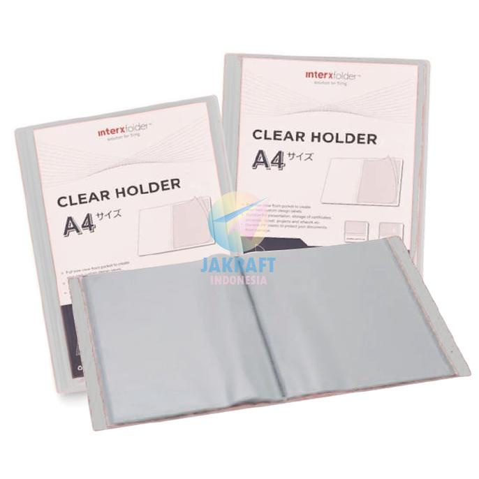 

BISA BAYAR DITEMPAT Map Clear Holder A4 isi 40 PP Pocket Putih Bening Clear Transparan NEW Kode 545