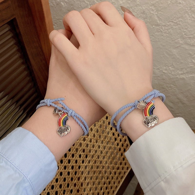 Gelang Best Friend Magnet Gelang Couple Rainbow Persahabatan 1pasang/2pcs