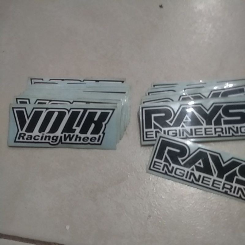 stiker pelk mobil rays volk