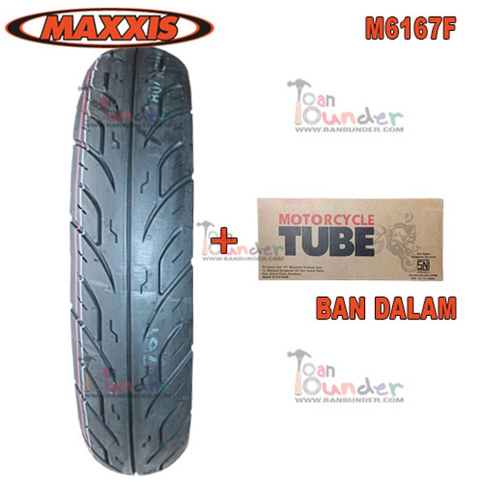 PAKET MAXXIS M6167 90/90-14 TT + BAN DALAM TR-4 90/90-14