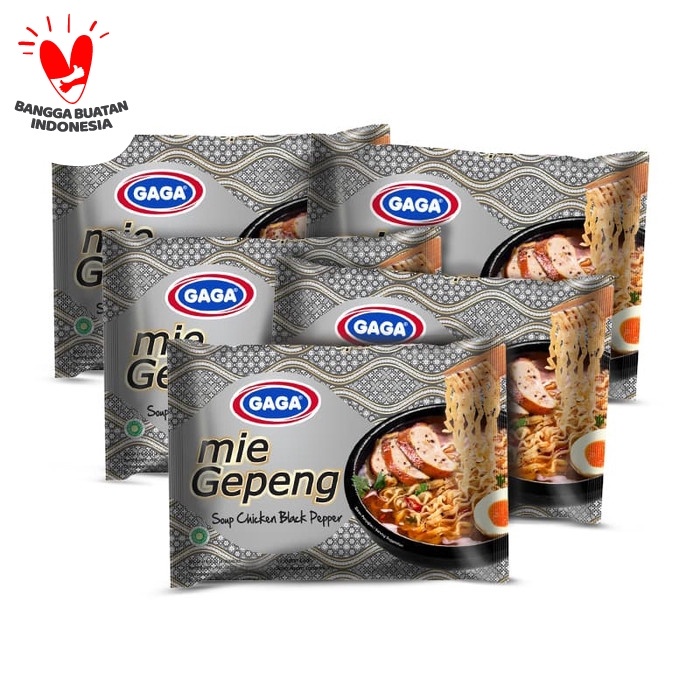 

Ss5Gg Gaga Mie Gepeng Kuah Soup Chicken Black Pepper 75Gram Ff045