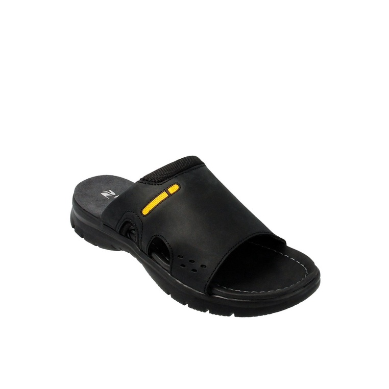 SANDAL SLIDE PAKALOLO PRIA ORIGINAL CASUAL KULIT ASLI HITAM PB24