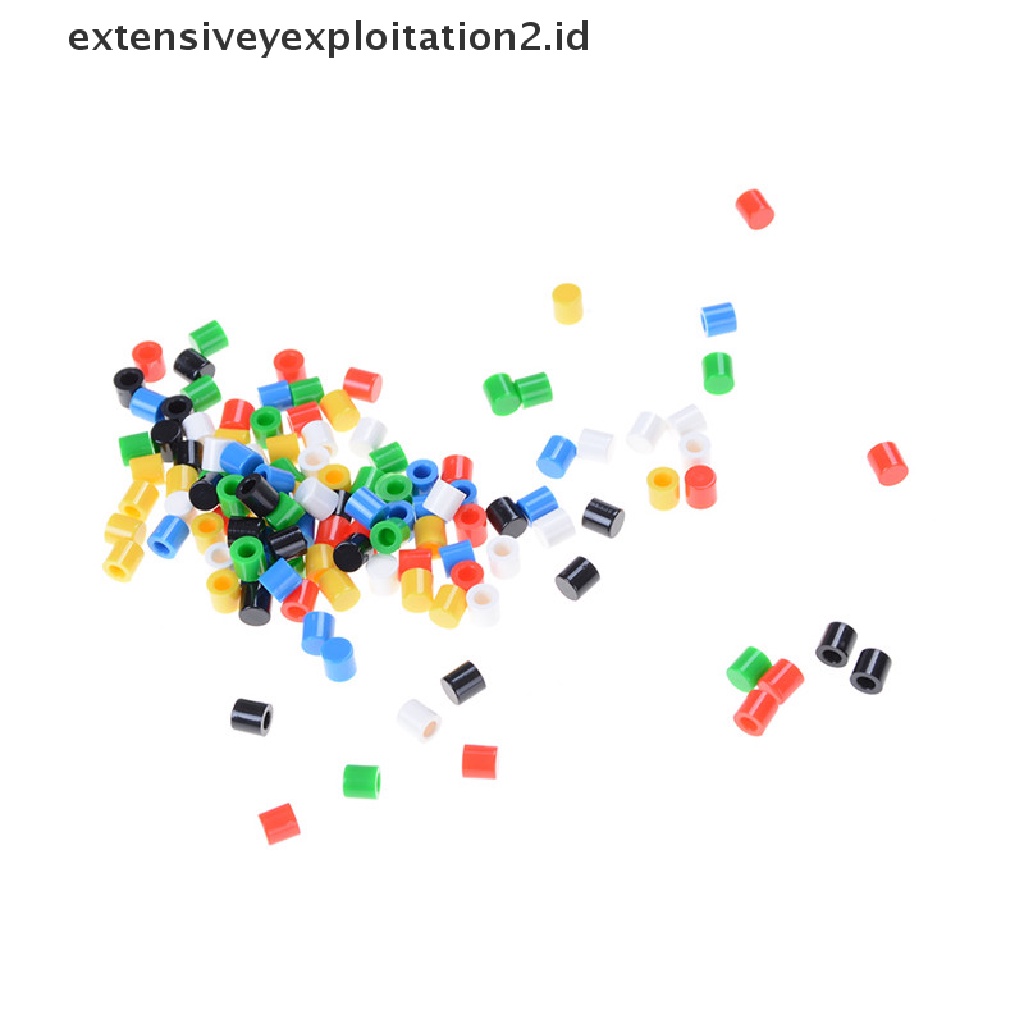 (Hotter) 100pcs/lot 6x6mm Tombol Tekan Tactile Plastik