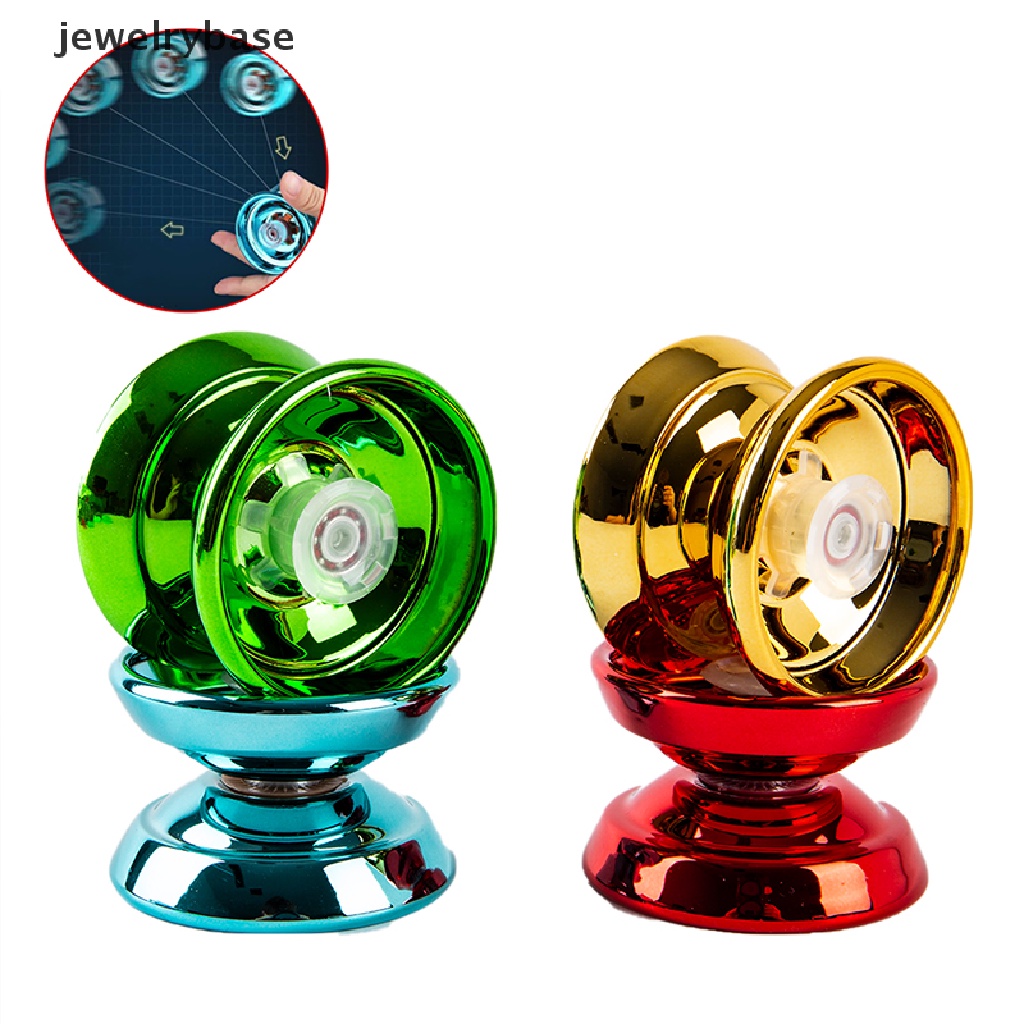 Jewelrybase Mainan Yoyo Ajaib Responsif Kecepatan Tinggi Bahan Aluminum Alloy Dengan Tali