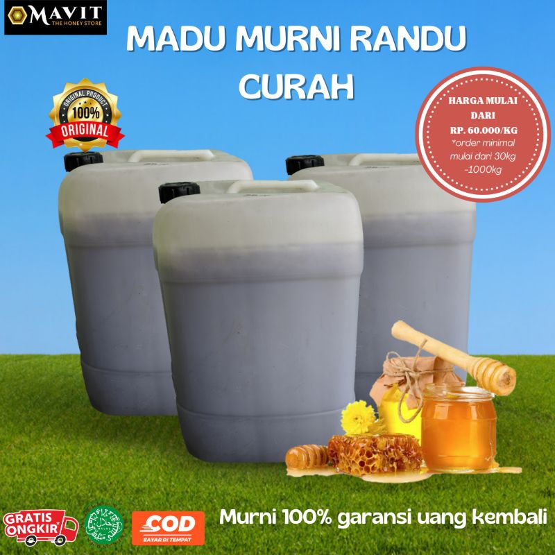 

PROMO Madu Curah Asli Murni Nektar Randu