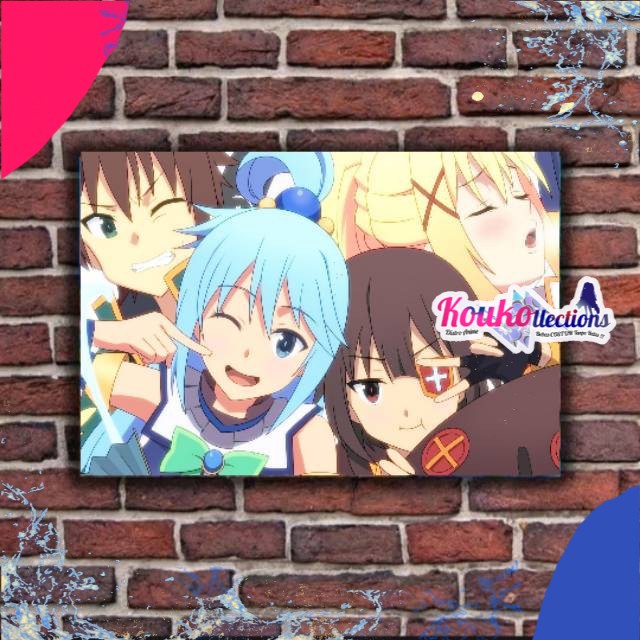 Hiasan Dinding Anime Konosuba Kazuma Aqua Megumin Darkness POSTER,,KAOS,BUFF,ANIMESTUFF,STIKER