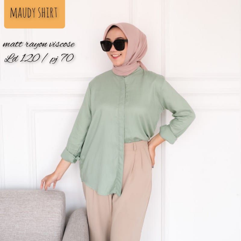 KEMEJA POLOS WANITA OVERSIZE MAUDY