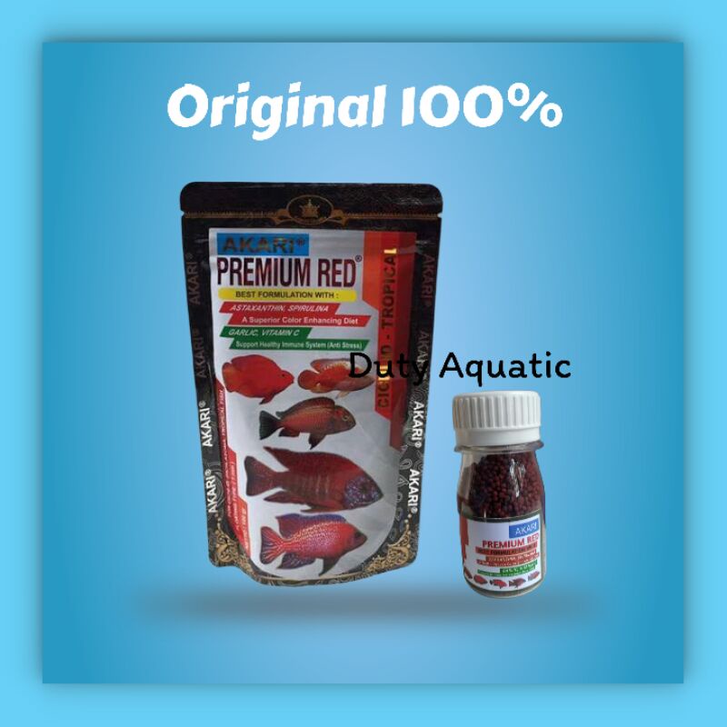 Pelet Akari Premium Red Cichlid Ikan Channa Chana Repack