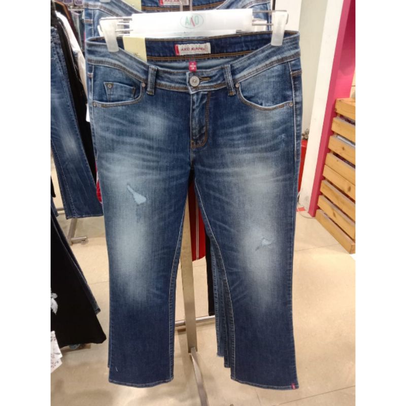celana jeans wanita model bootcut ako jeans original