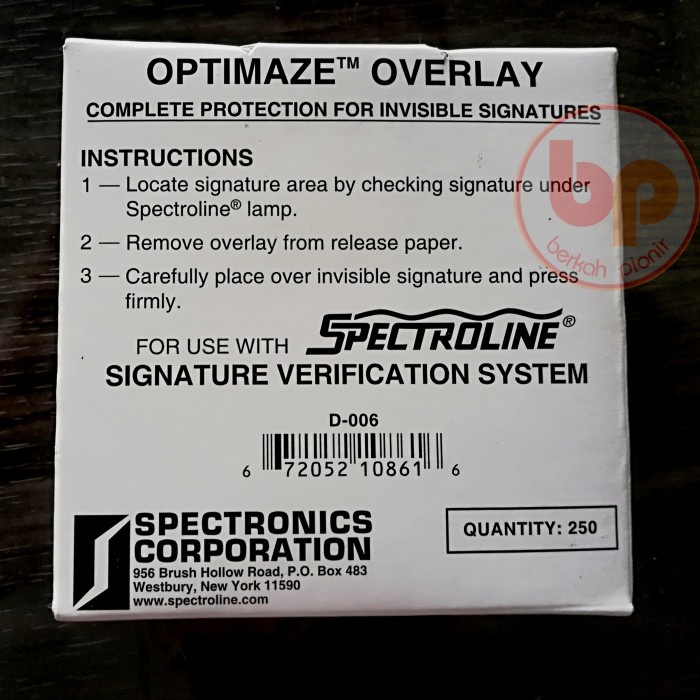 

Overlay Spectroline sticker tanda tangan buku tabungan high quality
