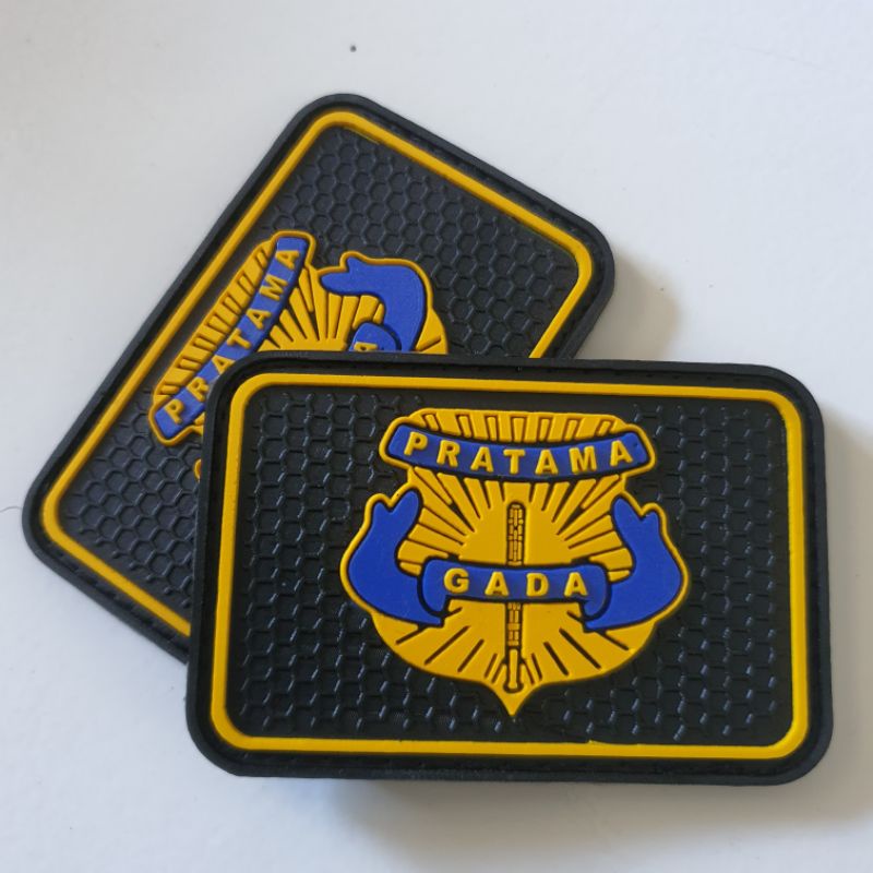 patch rubber logo SECURITY SATPAM GADA PRATAMA/tempelan emblem karet