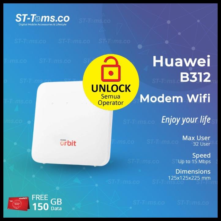 Huawei B312 Modem Wifi Home Router 4G Telkomsel Orbit Star 2