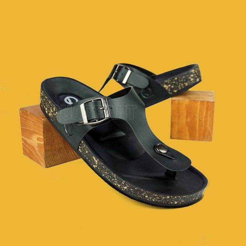 Sandal Japit Pria Sparky Quadrant Original Casual Hitam