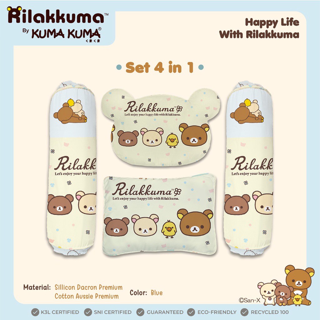 Rilakkuma By Kuma Kuma Bantal Set 4in1 11370