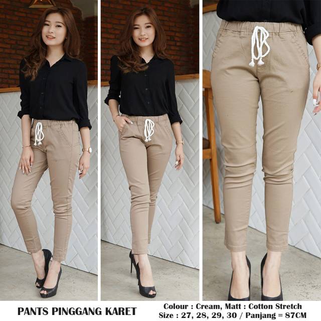 Celana katun twill stretch wt